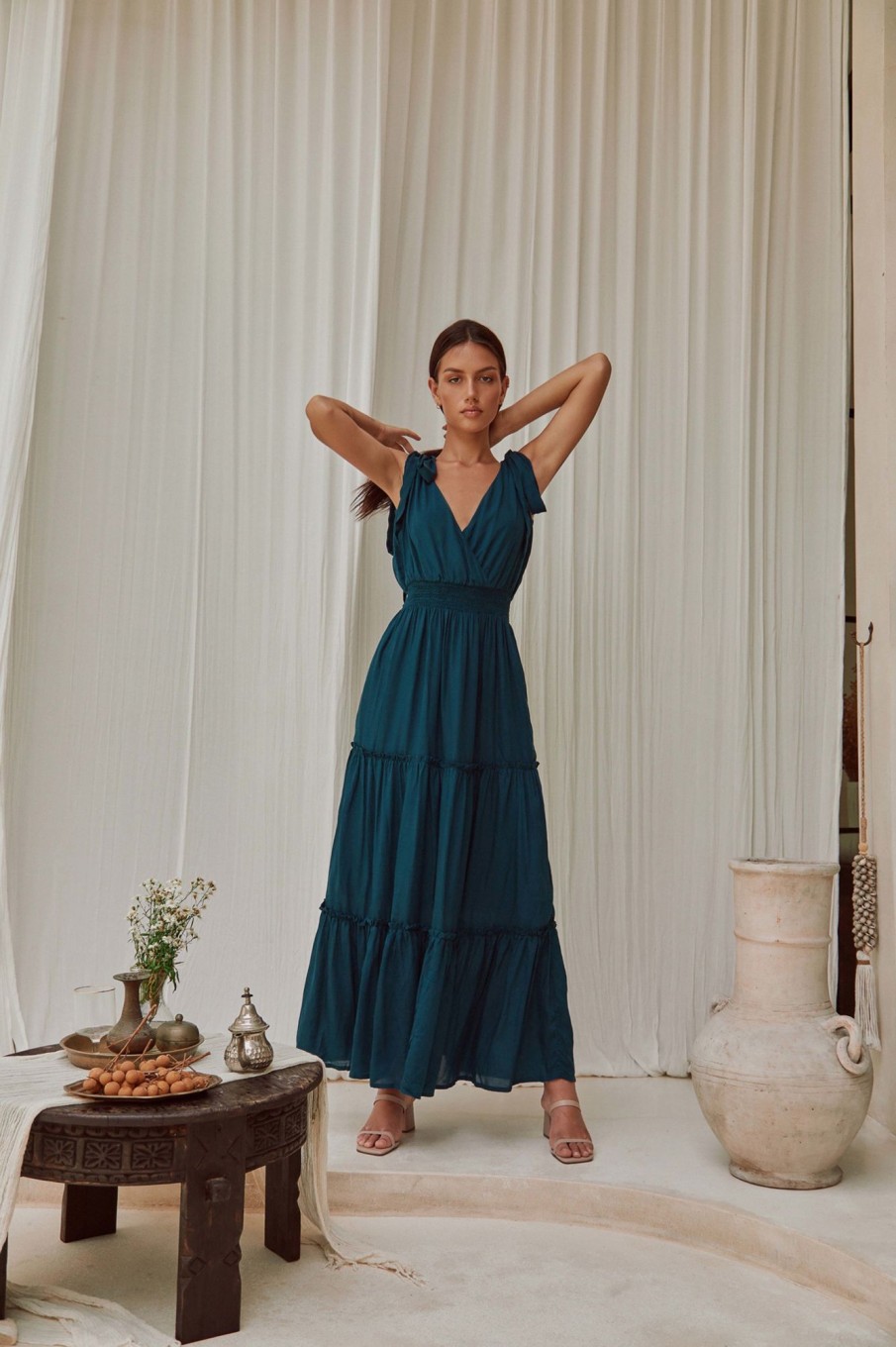 Women Hazel & Folk Isabella Gown | Isabella Gown|Teal