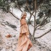 Women Hazel & Folk Bridesmaid | Emmaline Gown|Toasted Peach