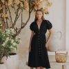 Women Hazel & Folk Dresses | Hazel Midi Dress|Black