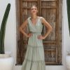 Women Hazel & Folk Dresses | Isabella Gown|Sage