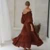 Women Hazel & Folk Dresses | Emmaline Gown|Espresso