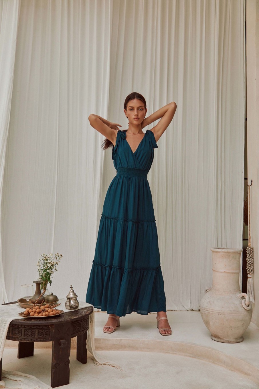 Women Hazel & Folk Gowns | Isabella Gown|Teal