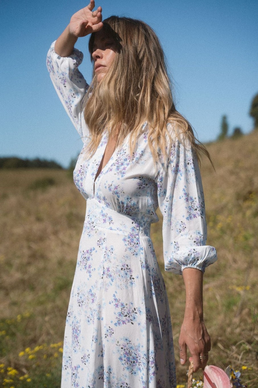 Women Hazel & Folk Dresses | Vivianne Midi Dress|Meadow Lilac