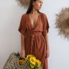 Women Hazel & Folk Dresses | Melody Maxi Dress|Cinnamon