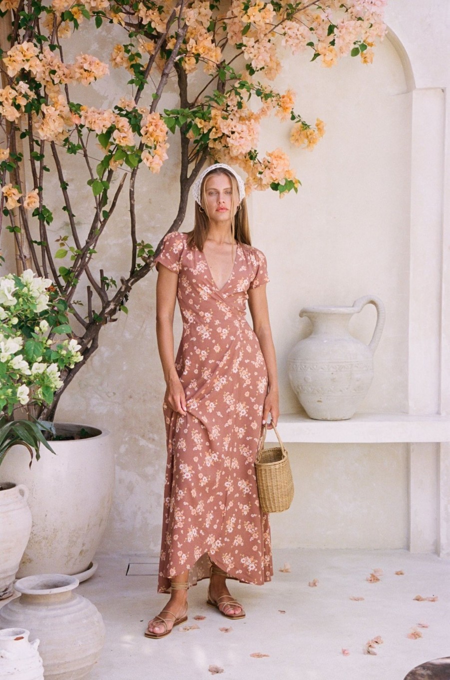 Women Hazel & Folk Dresses | Alexa Maxi Wrap Dress|Magnolia