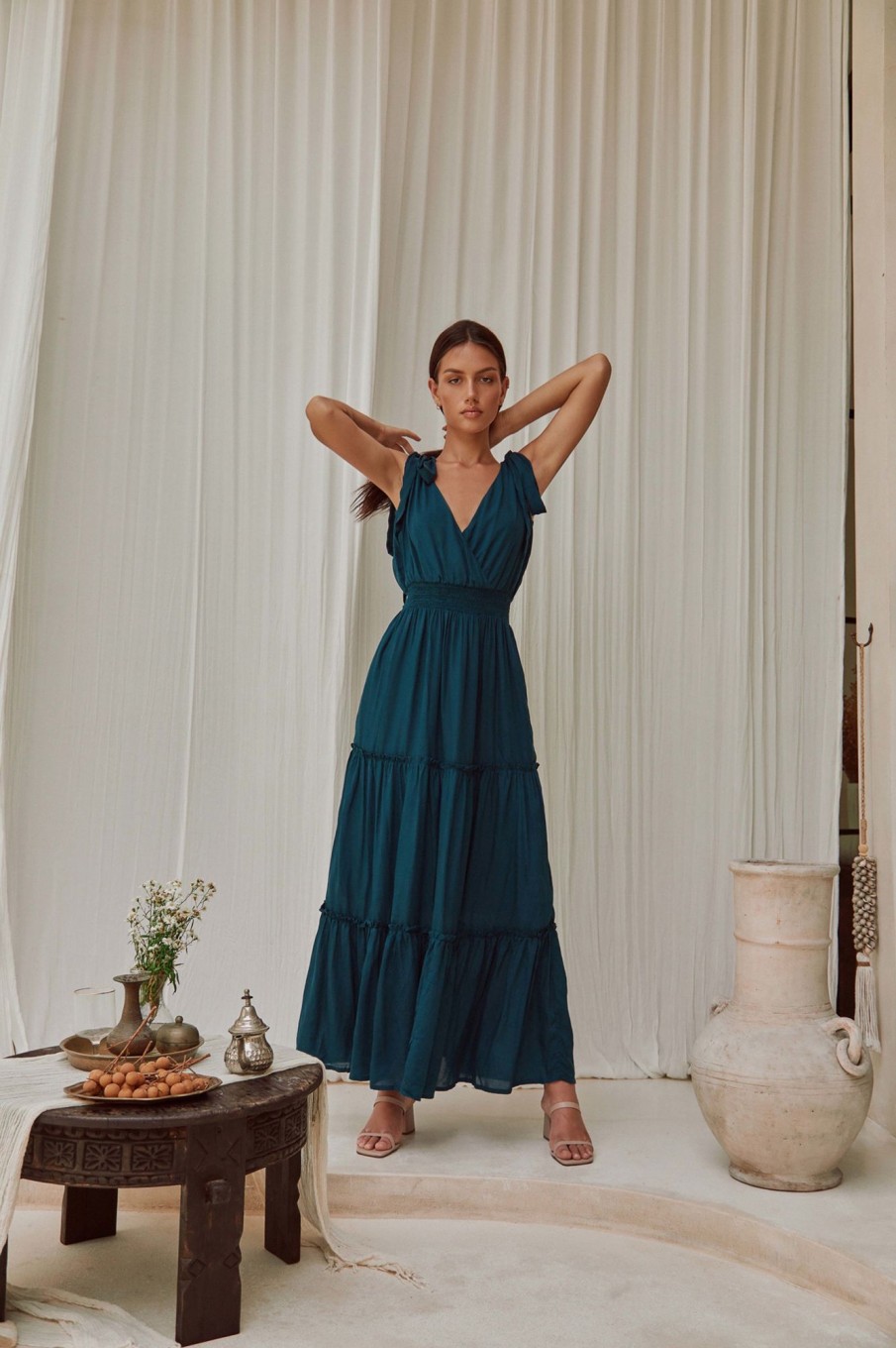 Women Hazel & Folk Dresses | Isabella Gown|Teal