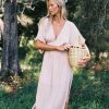 Women Hazel & Folk Bridesmaid | Melody Maxi Dress|Blush