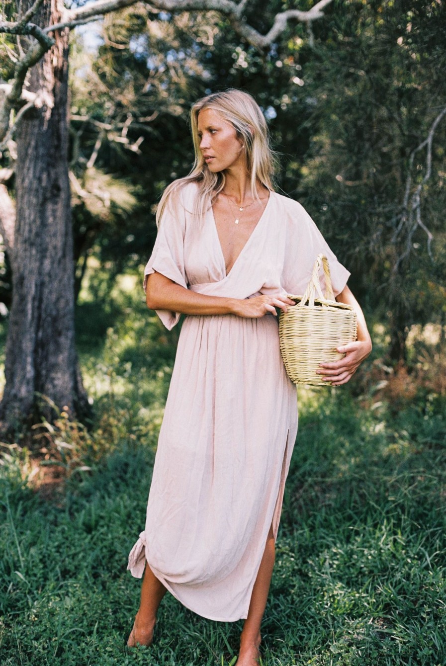 Women Hazel & Folk Bridesmaid | Melody Maxi Dress|Blush