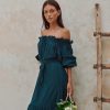 Women Hazel & Folk Bridesmaid | Emmaline Gown|Teal