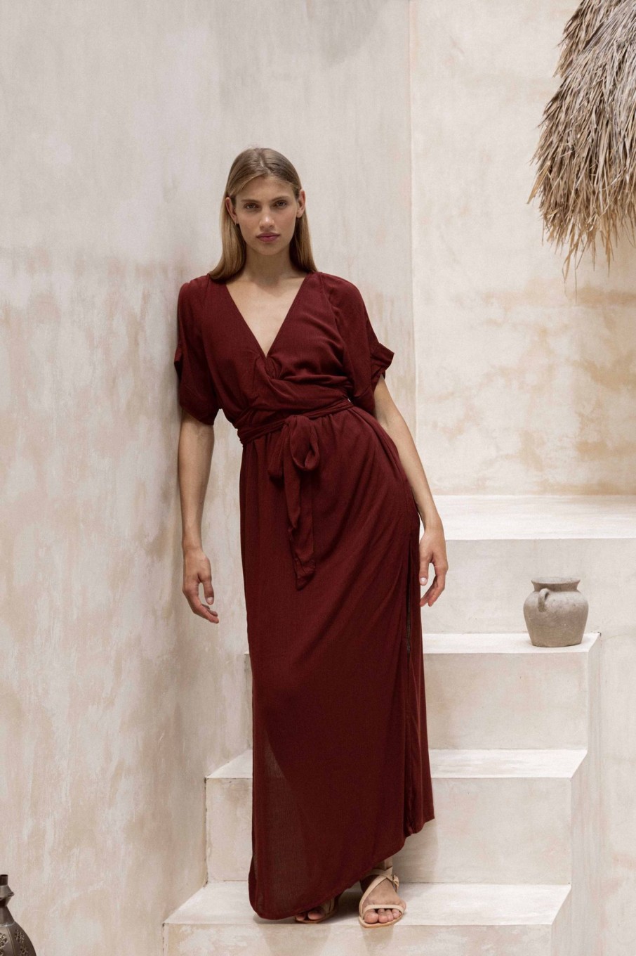 Women Hazel & Folk Bridesmaid | Melody Maxi Dress|Espresso