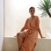 Women Hazel & Folk Dresses | Melody Maxi Dress|Toasted Peach