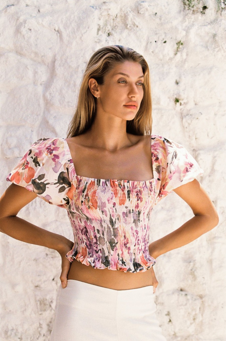 Women Hazel & Folk Tops | Camille Top|Soiree Floral