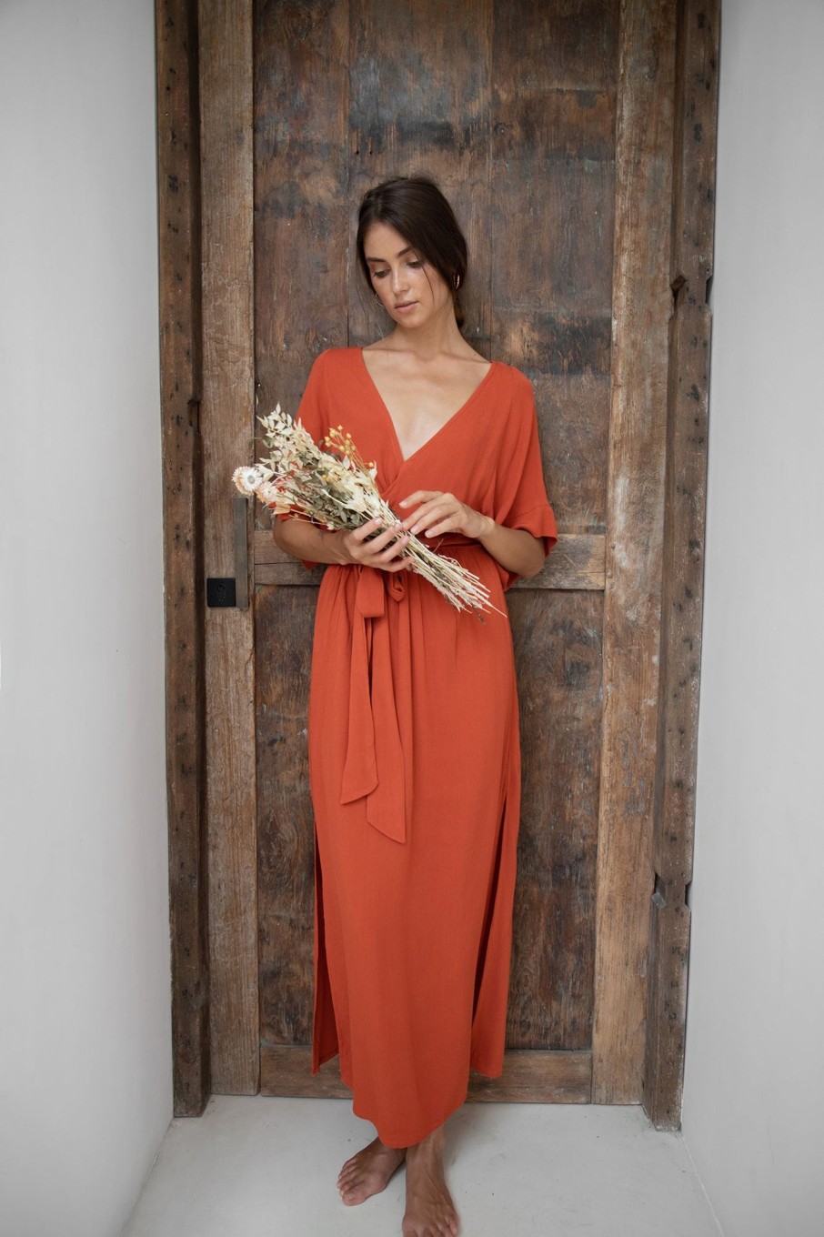 Women Hazel & Folk Bridesmaid | Melody Maxi Dress|Ginger