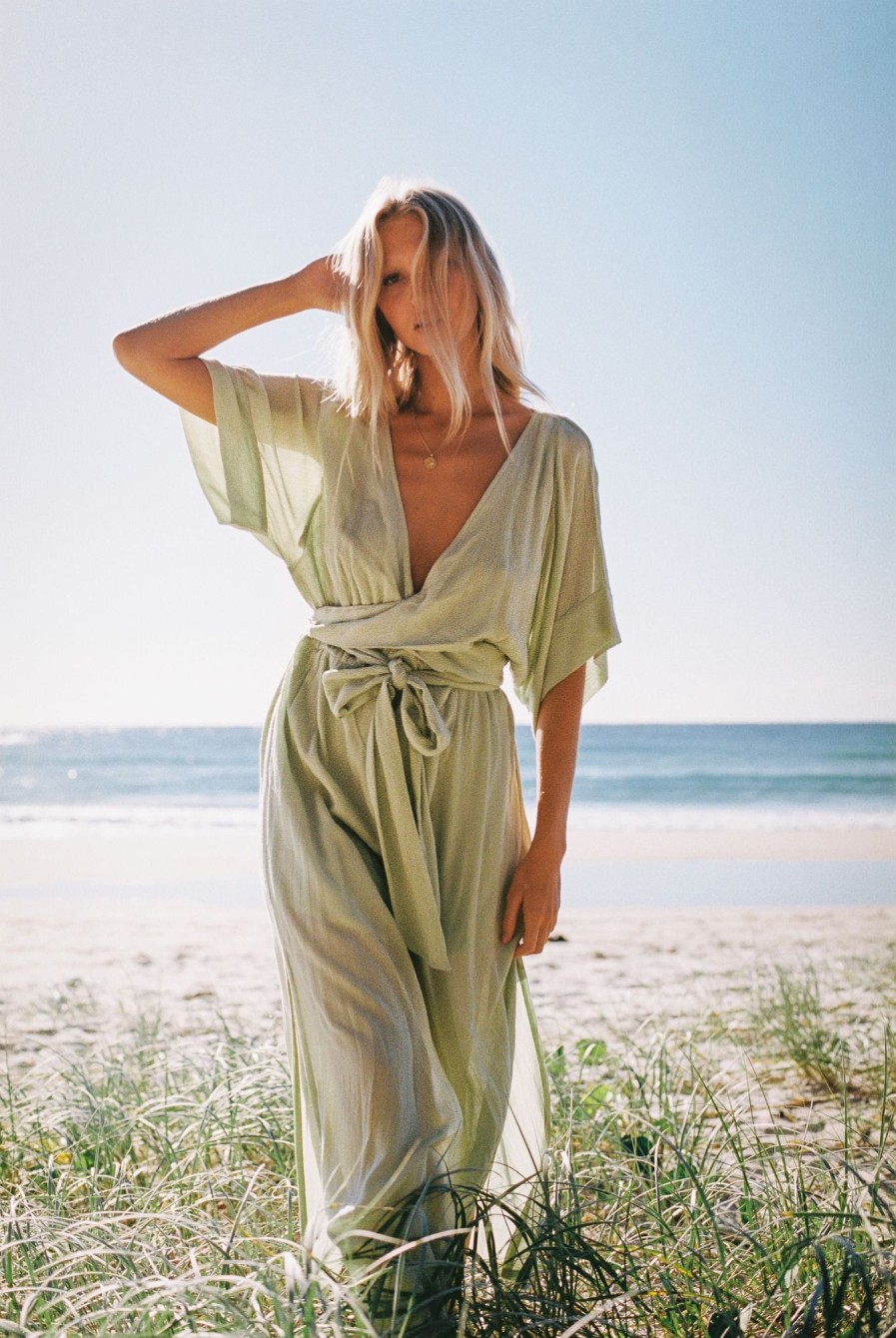 Women Hazel & Folk Dresses | Melody Maxi Dress|Mint Green