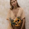 Women Hazel & Folk Bridesmaid | Melody Maxi Dress|Golden Wheat