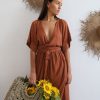 Women Hazel & Folk Bridesmaid | Melody Maxi Dress|Cinnamon