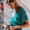 Women Hazel & Folk Bridesmaid | Melody Maxi Dress|Emerald