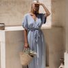 Women Hazel & Folk Dresses | Melody Maxi Dress|Powder Blue