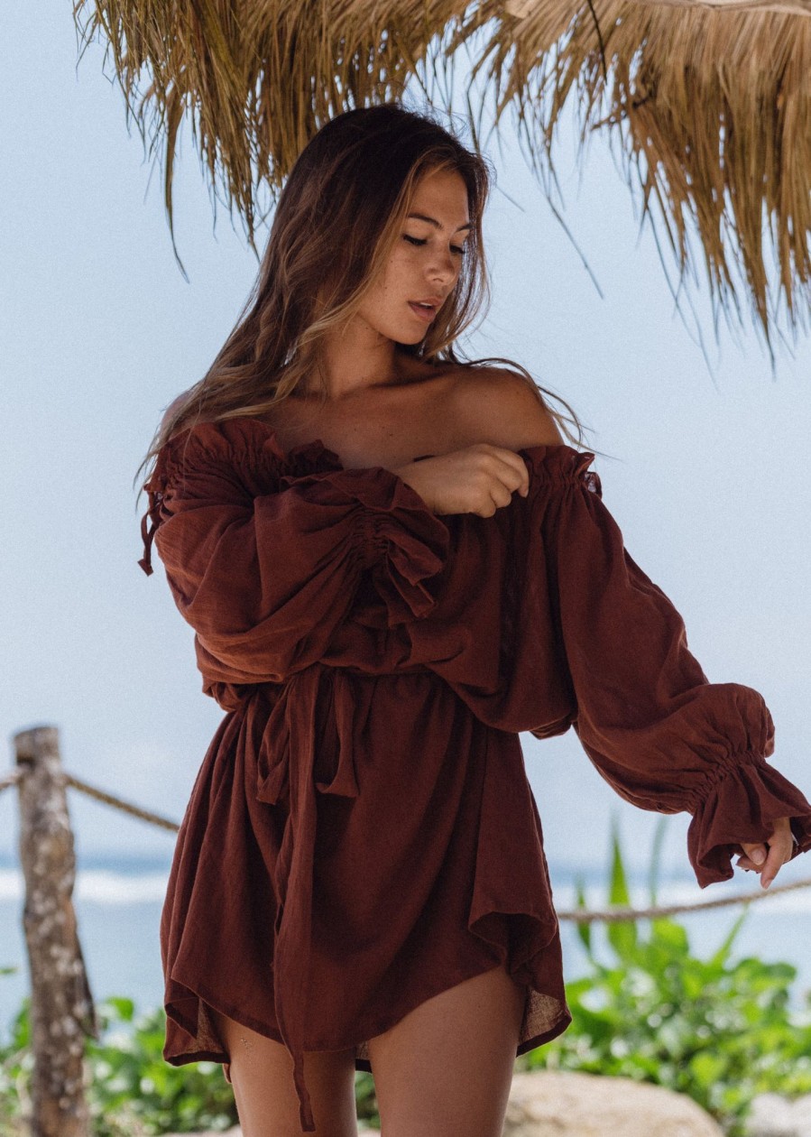 Women Hazel & Folk Emmaline Gown | Emmaline Tunic|Espresso