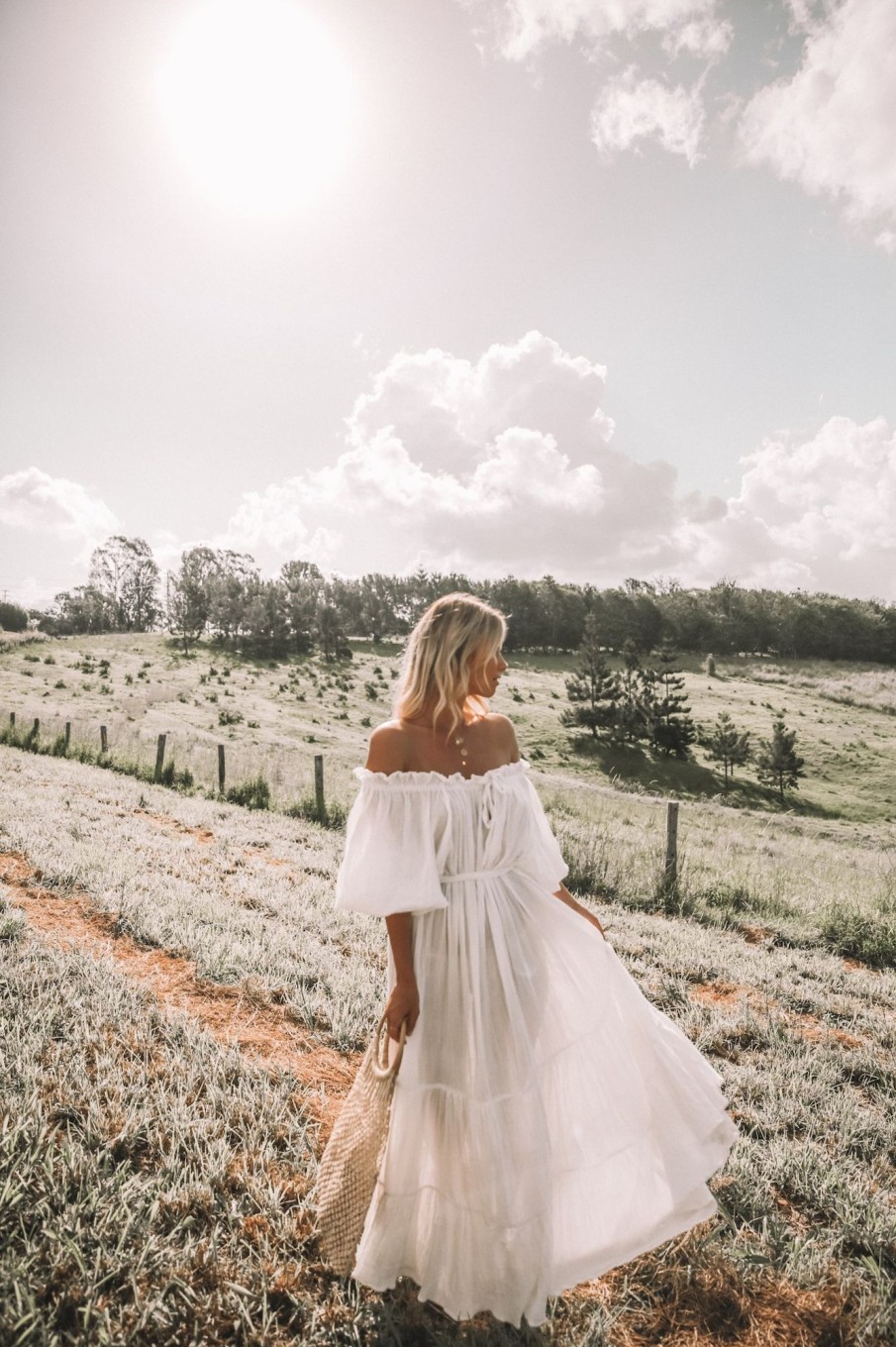 Women Hazel & Folk Dresses | Emmaline Gown|White