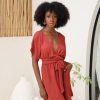 Women Hazel & Folk Dresses | Melody Mini Dress|Deep Rose