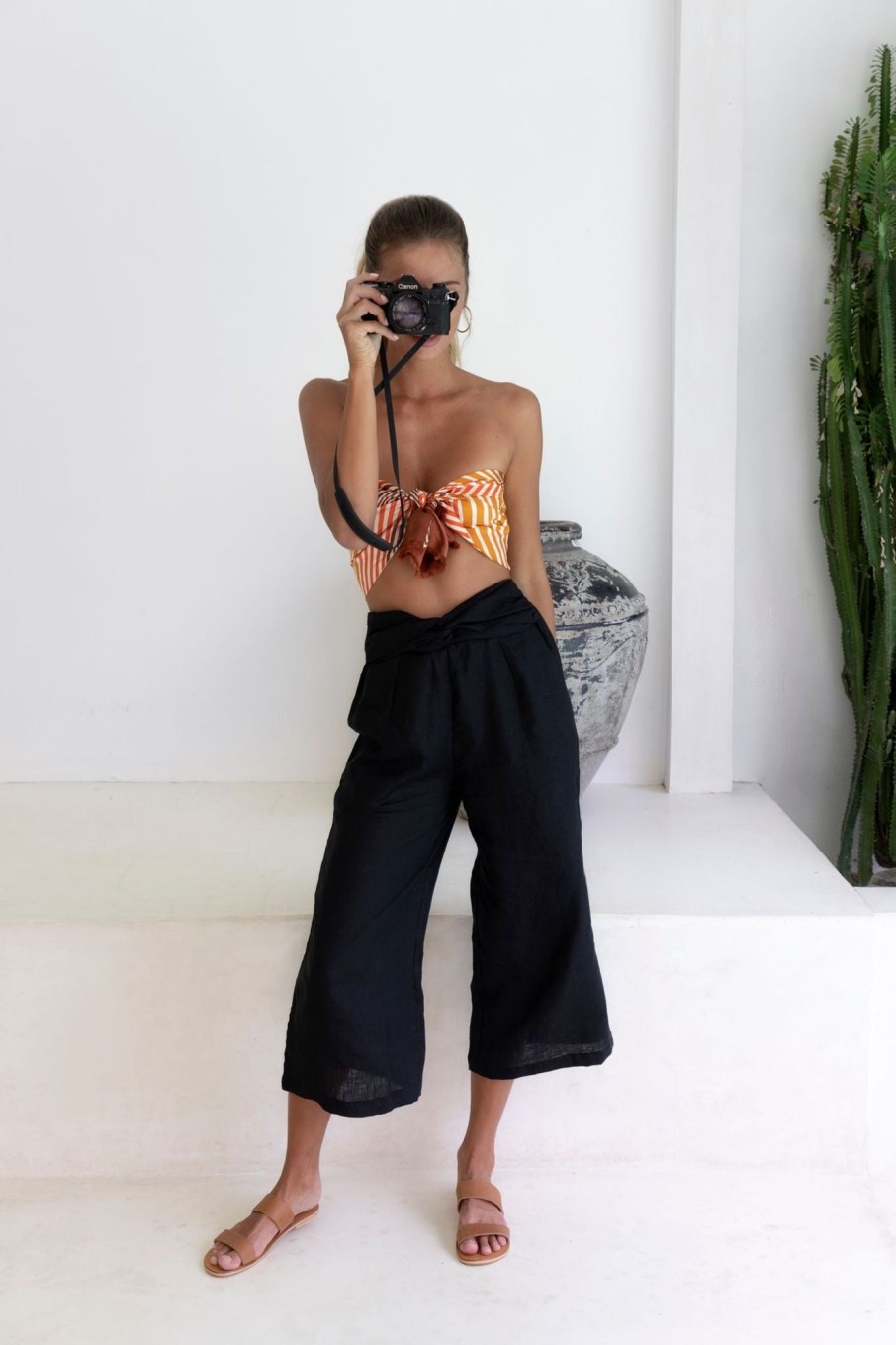 Women Hazel & Folk Bottoms | Amelia Pant|Black