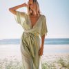 Women Hazel & Folk Bridesmaid | Melody Maxi Dress|Mint Green