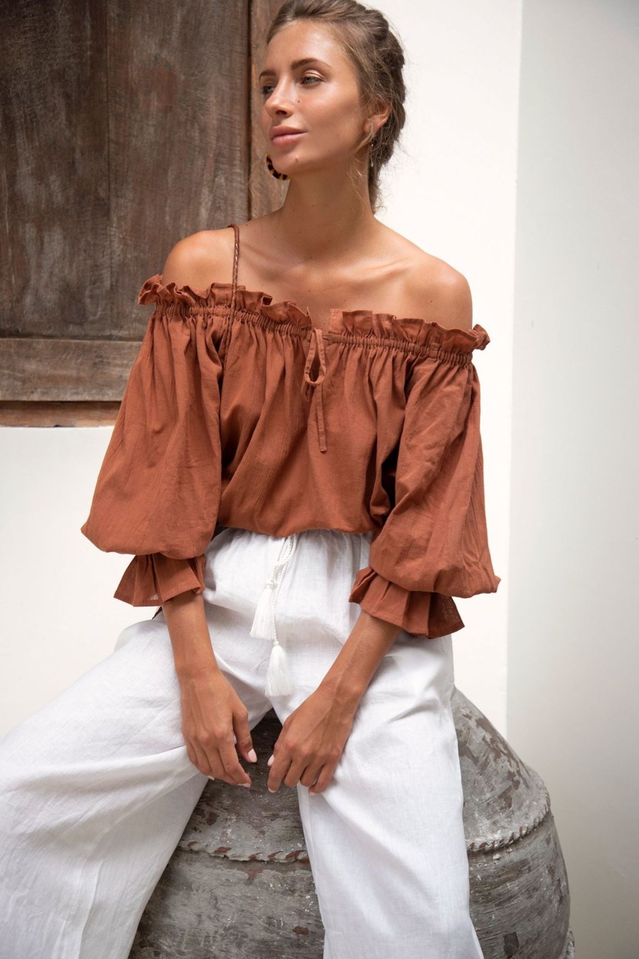 Women Hazel & Folk Emmaline Gown | Emmaline Blouse|Cinnamon