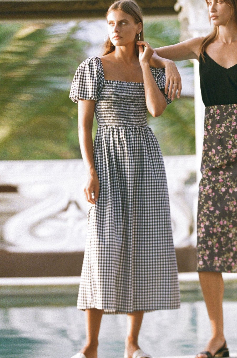 Women Hazel & Folk Dresses | Camille Midi|Black Gingham