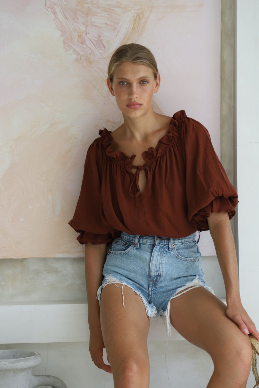 Women Hazel & Folk Emmaline Gown | Emmaline Blouse|Espresso