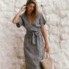 Women Hazel & Folk Dresses | Melody Midi Dress|Black Gingham